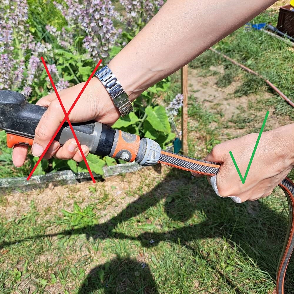 Den Schlauch richtig ziehen